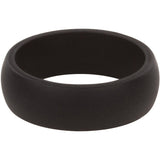 Barbell 1 Silicone Wedding Bands for Men and Women - Black